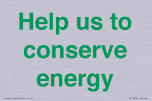 Help us to conserve energy 